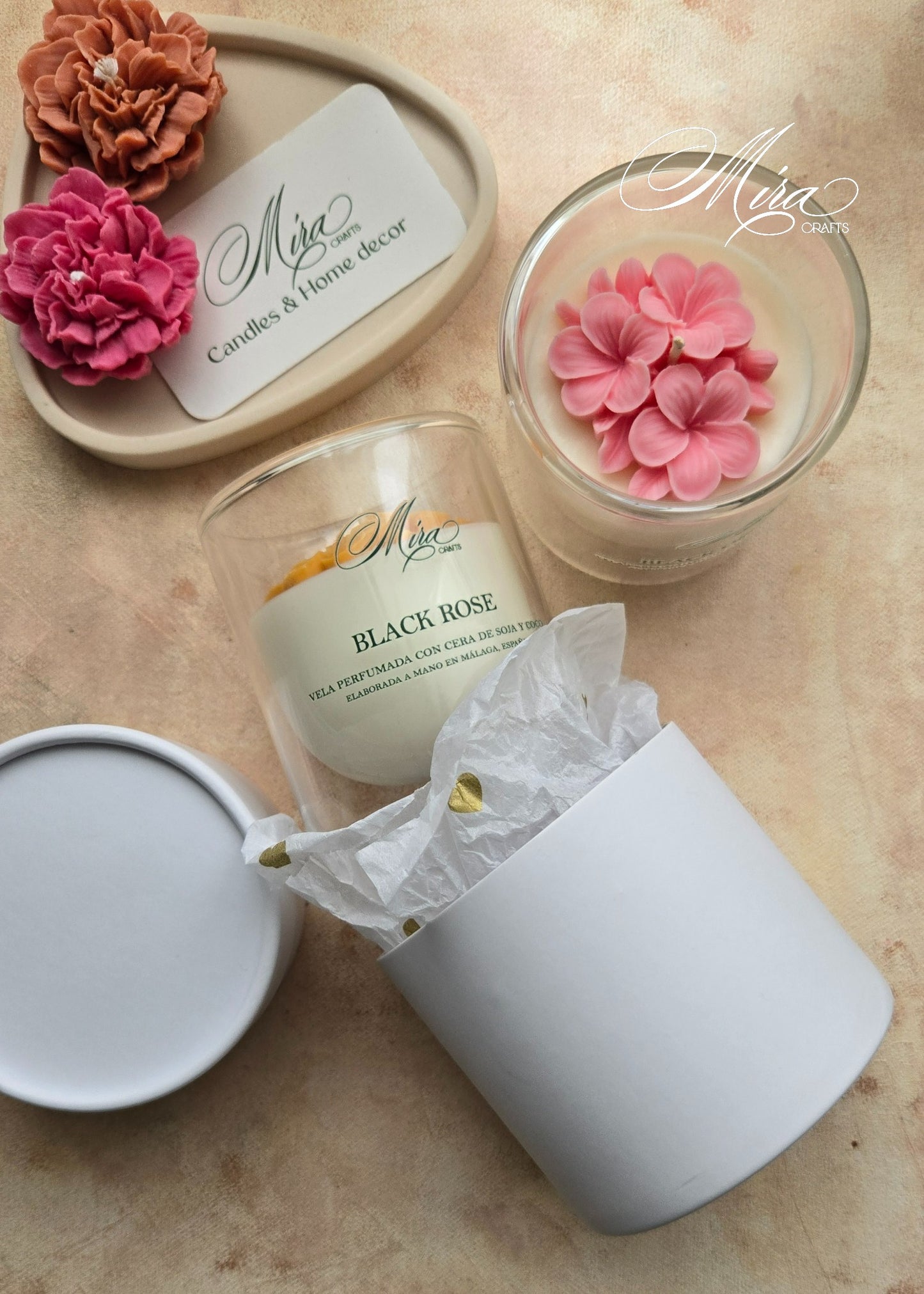 Vela Cristal | Flores