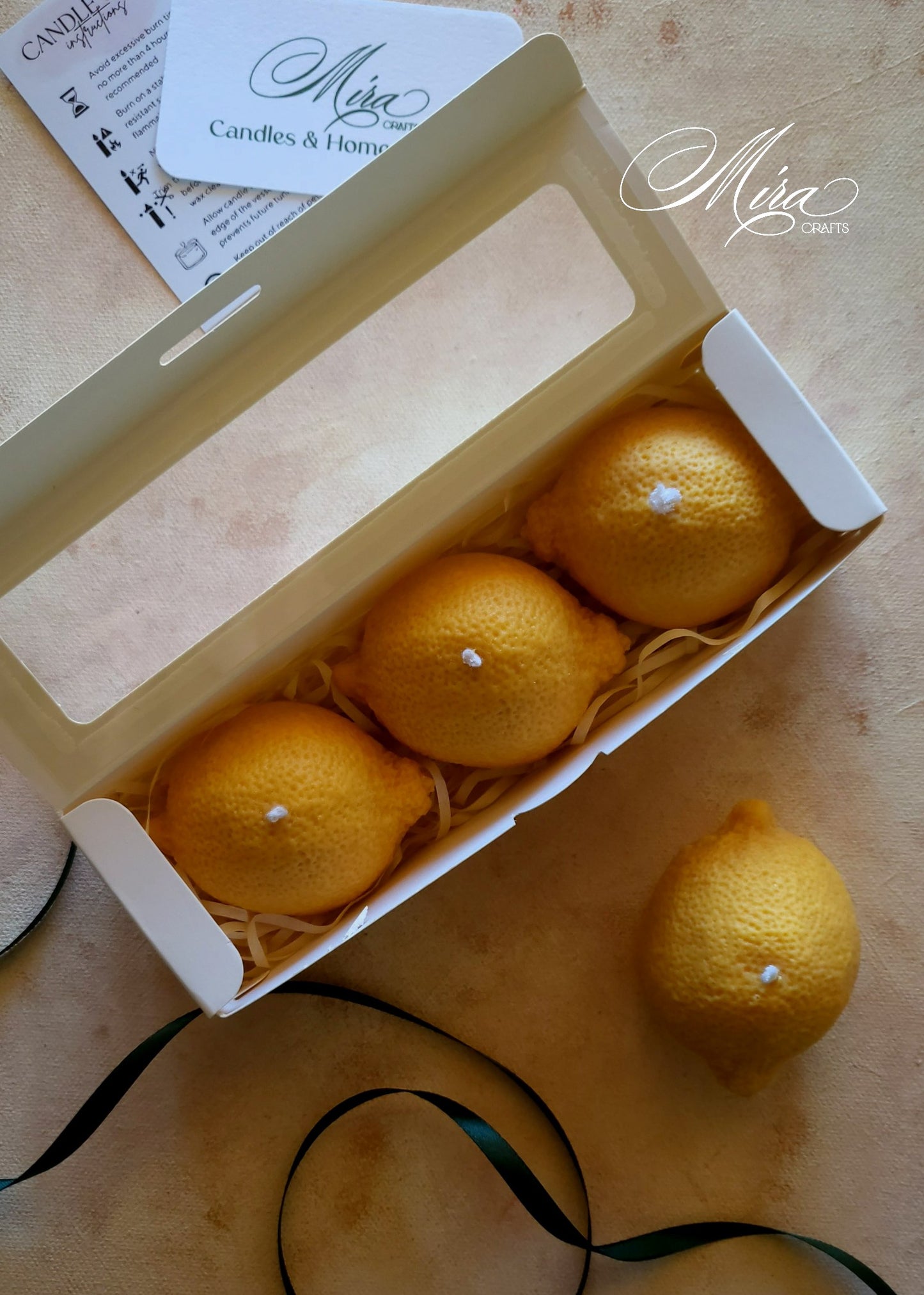 Caja de Velas Limón