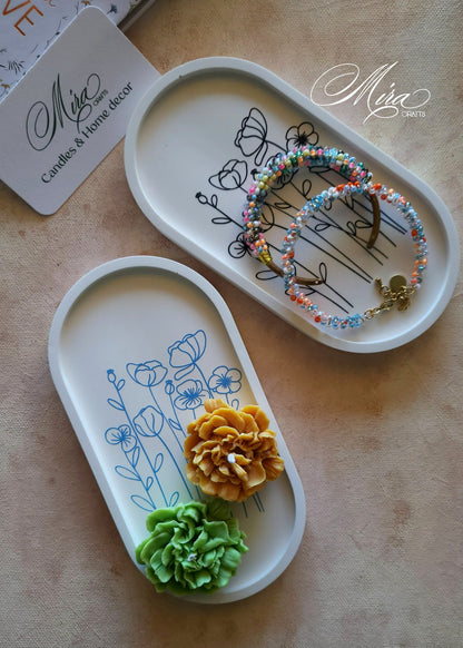 Oval Flores | bandeja decorativa